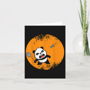Cartão Badminton Panda Bear Shrub Spirit Rol