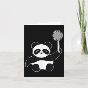 Cartão Badminton Panda Ficando Suado