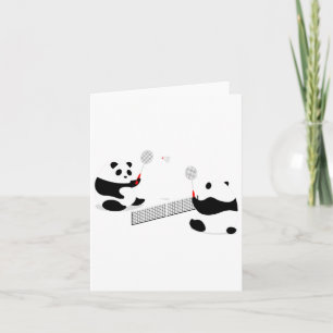 Cartão Badminton Panda Volley