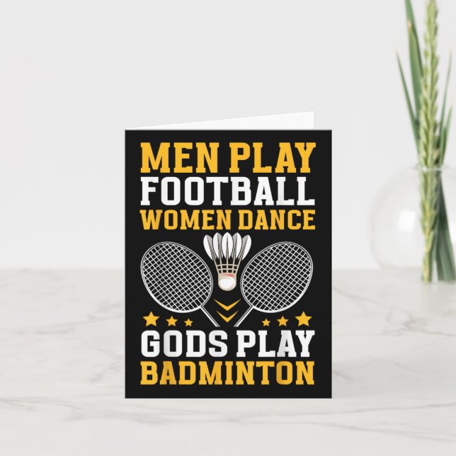 Cartão Badminton Player Cote _ Gods Play Badminton (Frente)