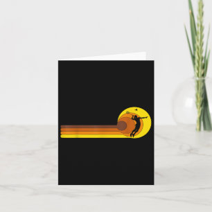 Cartão Badminton-player Game Shuttle 70 Anos Vintage Mau