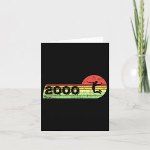 Cartão Badminton-player Vintage 2000 Birthday Shuttle Bad