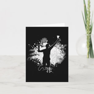 Cartão Badminton Player Vintage Badminton