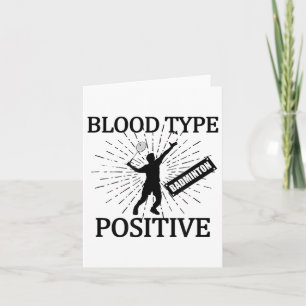 Cartão Badminton Positive Shuttle Court Game Sport Badmin