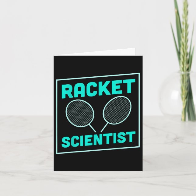 Cartão Badminton Racket Scientist Shuttle (Frente)