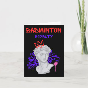 Cartão Badminton Royalty Campeão de Estátua Grega Pl