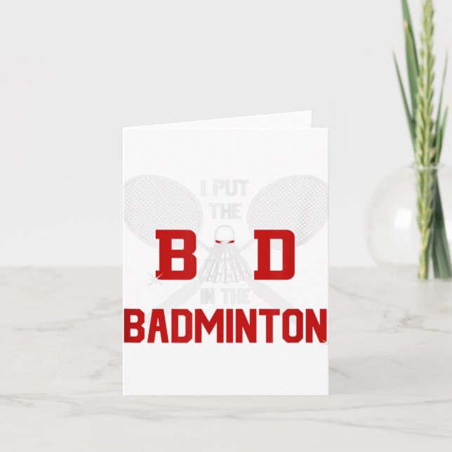 Cartão Badminton Sem Meu Mau É Minton (Frente)