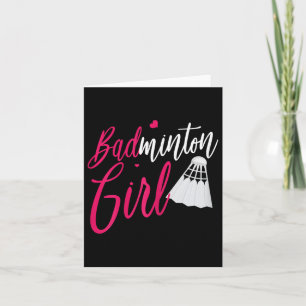 Cartão Badminton Shirt Badminton Garota Engraçada Badmint