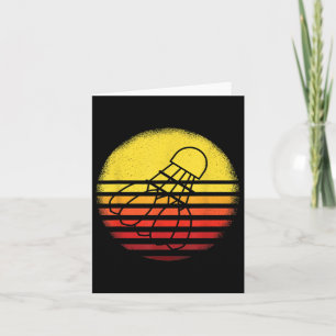 Cartão Badminton Shirt Vintage Sunset Retro Badminton Pla