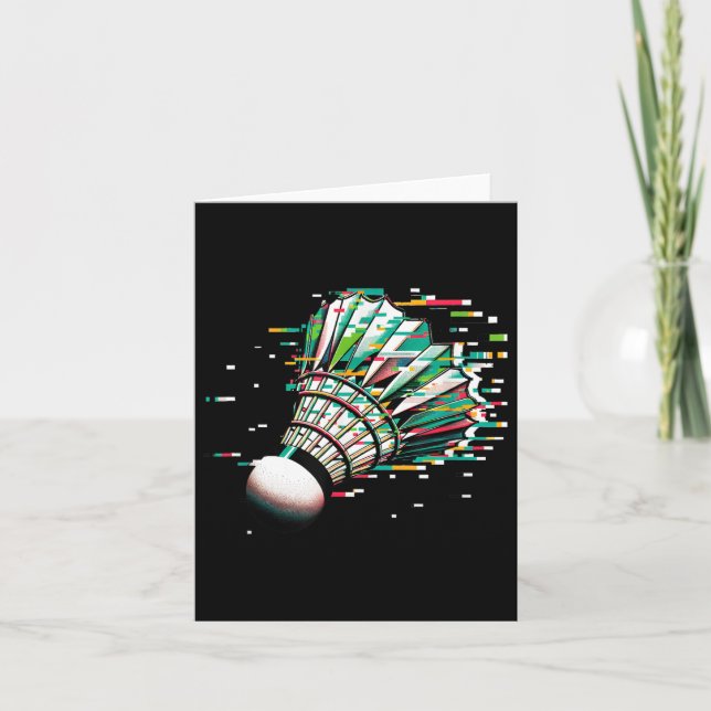 Cartão Badminton Shuttle (Frente)