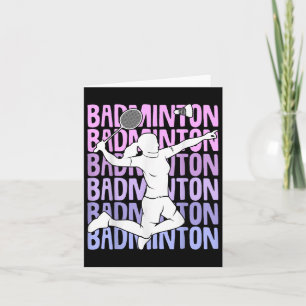 Cartão Badminton Shuttle Girls Women