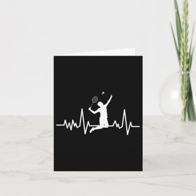 Cartão Badminton Shuttle Sayings (Frente)