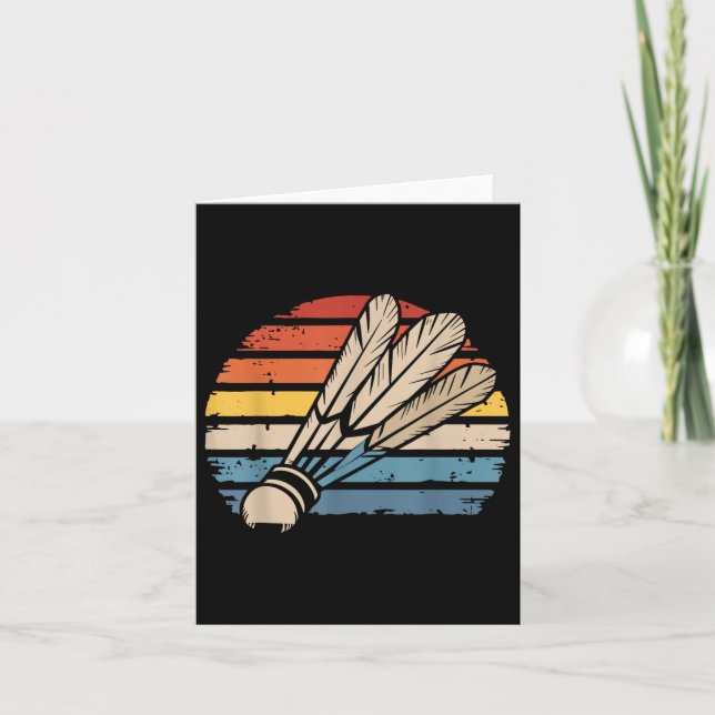 Cartão Badminton Shuttle Sunset Engraçado Engraçado Shutt (Frente)