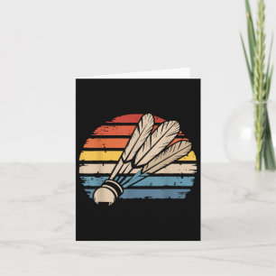 Cartão Badminton Shuttle Sunset Engraçado Engraçado Shutt