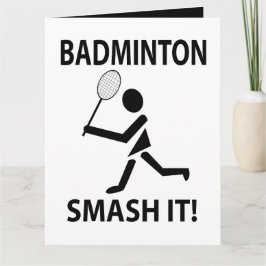 Cartão Badminton Smash It Sports Jogador Badminton