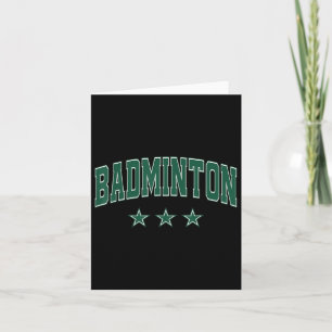Cartão Badminton Todas as Estrelas Verdes Clique Em Texto