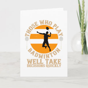 Cartão Badminton - Tomar decisões rapidamente
