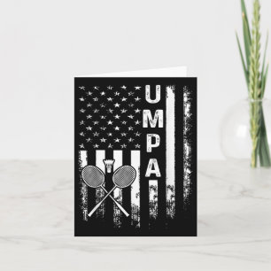 Cartão Badminton Umpa American Flag Natais vintages Xma