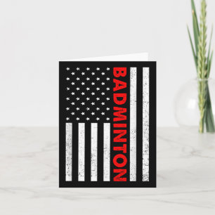 Cartão Badminton Usa Flag Graphic Badminton Player Shuttl