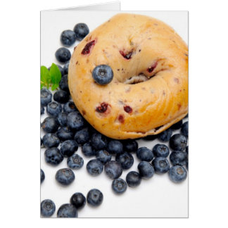 Cartão Bagel de mirtilo