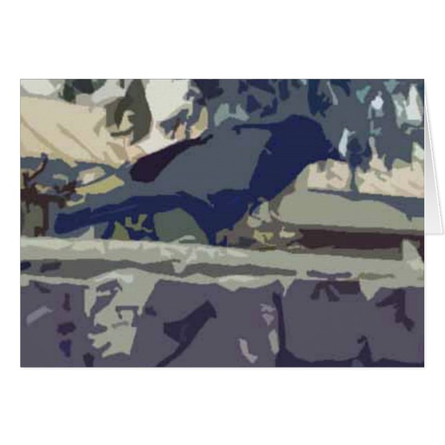 Cartão Bagheera o corvo (Frente Horizontal)