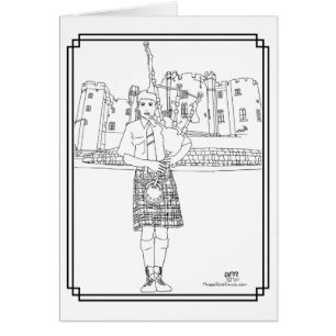 Cartão Bagpipe escocês