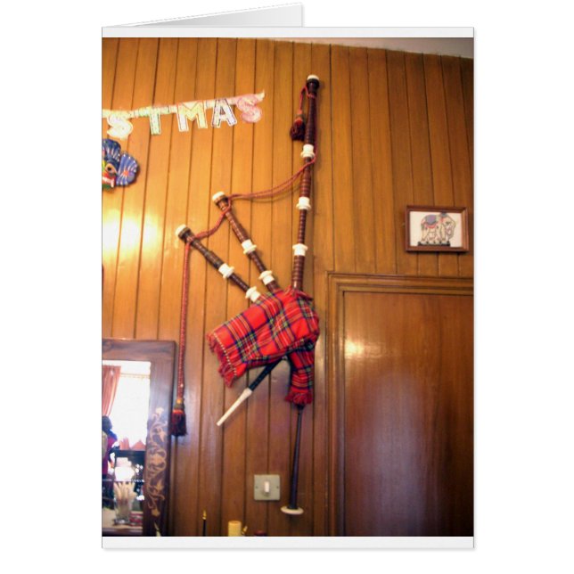Cartão Bagpipe escocês: Melody of Highland Tradition (Frente)
