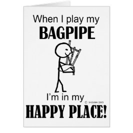 Cartão Bagpipe Happy Place