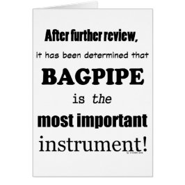 Cartão Bagpipe - Instrumento mais importante