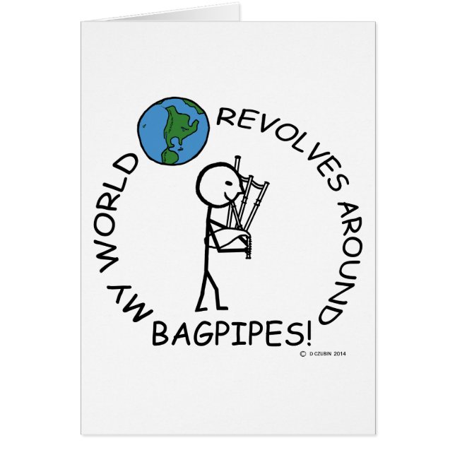 Cartão Bagpipe - Mundo Revola-se (Frente)