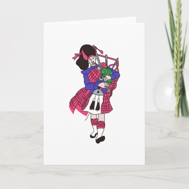 Cartão Bagpiper (Frente)