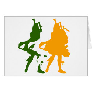 Cartão Bagpipers Da Irlanda