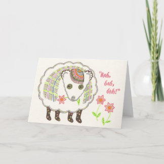 Cartão Bah bah notecard