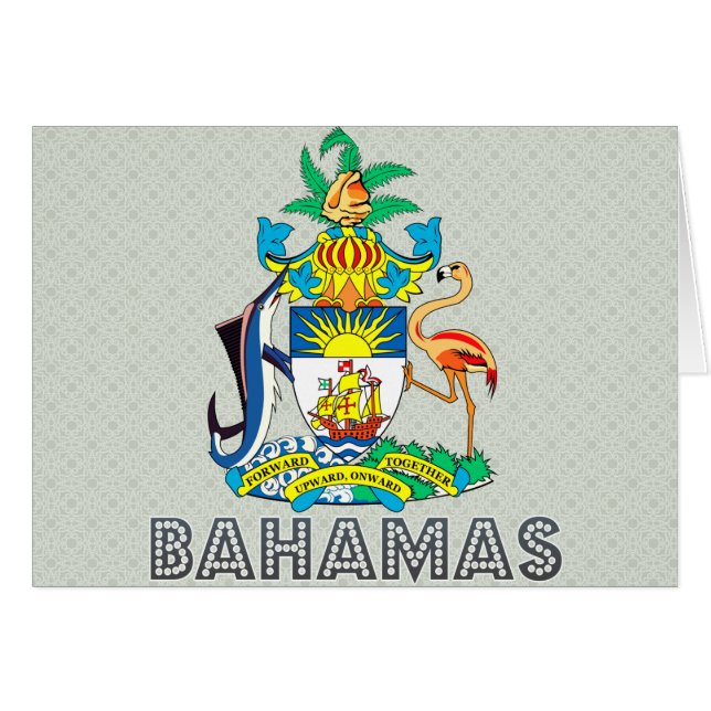 Cartão Bahamas Casaco de armas (Frente Horizontal)