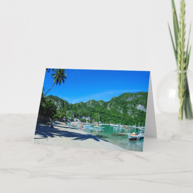 Cartão Baía De El Nido Beach (Frente)