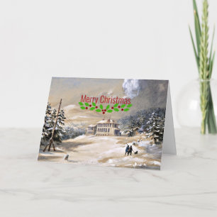 Cartão Baía de Trinity, Terra Nova, saudações de Natal