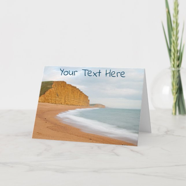 Cartão Baía Ocidental Personalizável, Dorset (Frente)