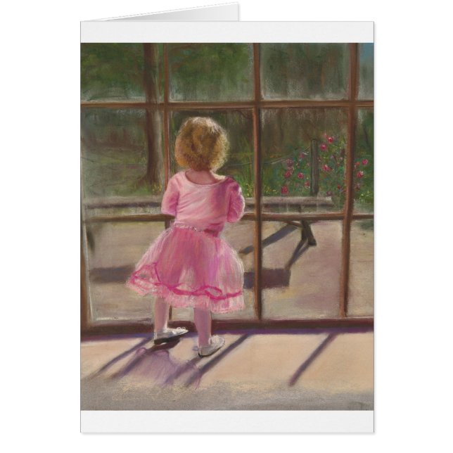 Cartão bailarina cor-de-rosa (Frente)