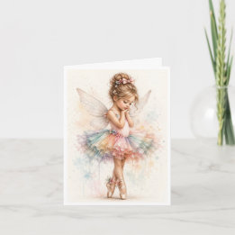 Cartão Bailarina dançarina linda em uma pose elegante
