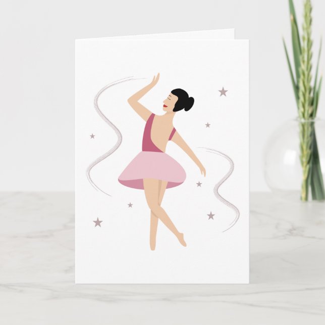 Cartão Bailarina de ballet (Frente)