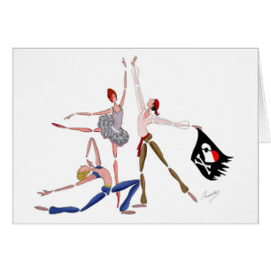 CARTÃO BAILARINA DO PIRATA DO CORSAIRE DO BALÉ