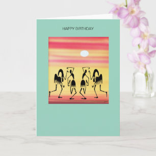 Cartão Bairthday de dança de break africano