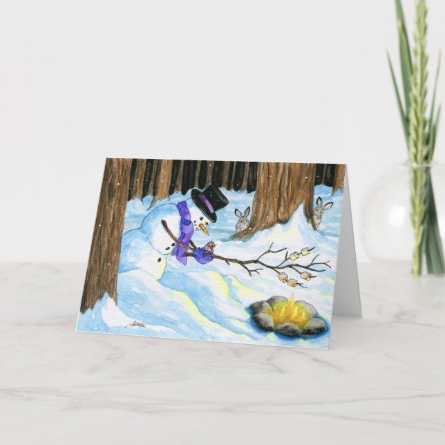 Cartão Baita de Desejos de Calor Marshmallow (Frente)