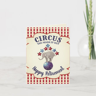 Cartão Baixa de Elefante de Circo Vintage