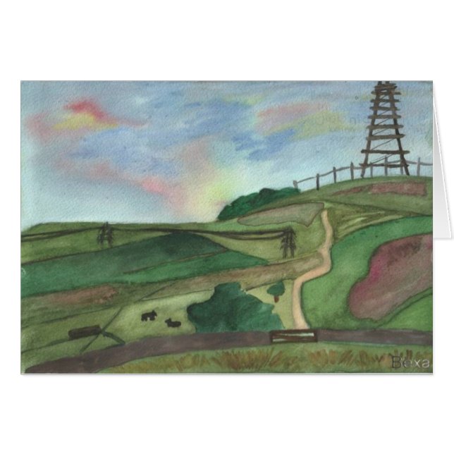 Cartão Baixa opinião de Werneth (Frente Horizontal)