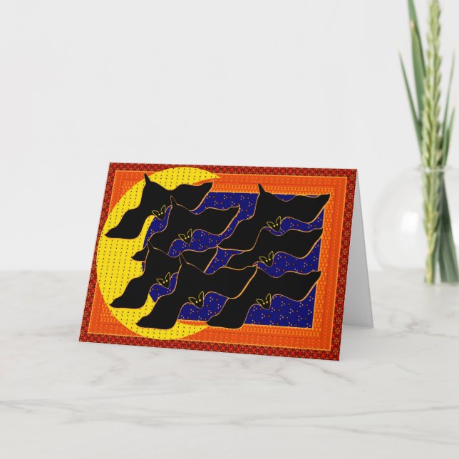 Cartão Baixas morcegos voadores! (Frente)