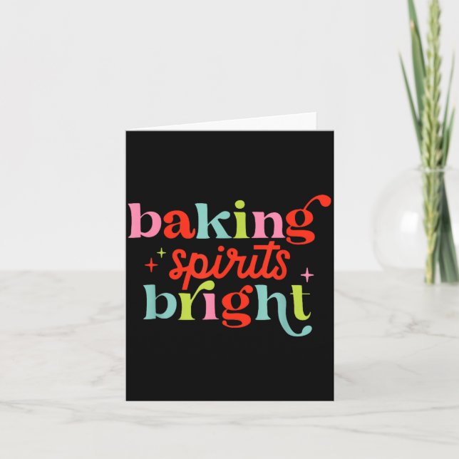 Cartão Baking Srits Bright, Christmas Baking Crew  (Frente)
