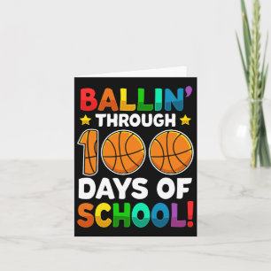 Cartão Balança Por 100 Dias De Basquete Escolar Para