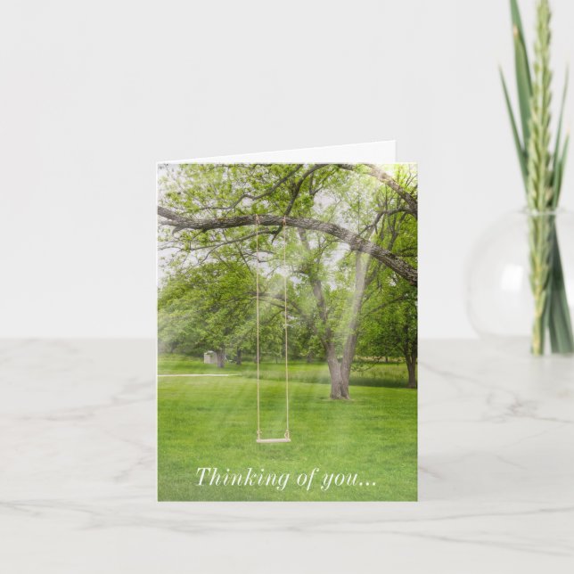 Cartão Balançando À Luz Do Sol Pensando Em Você (Frente)
