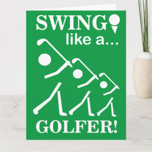Cartão Balance-se como um Golfista Cumprimento de Golfe